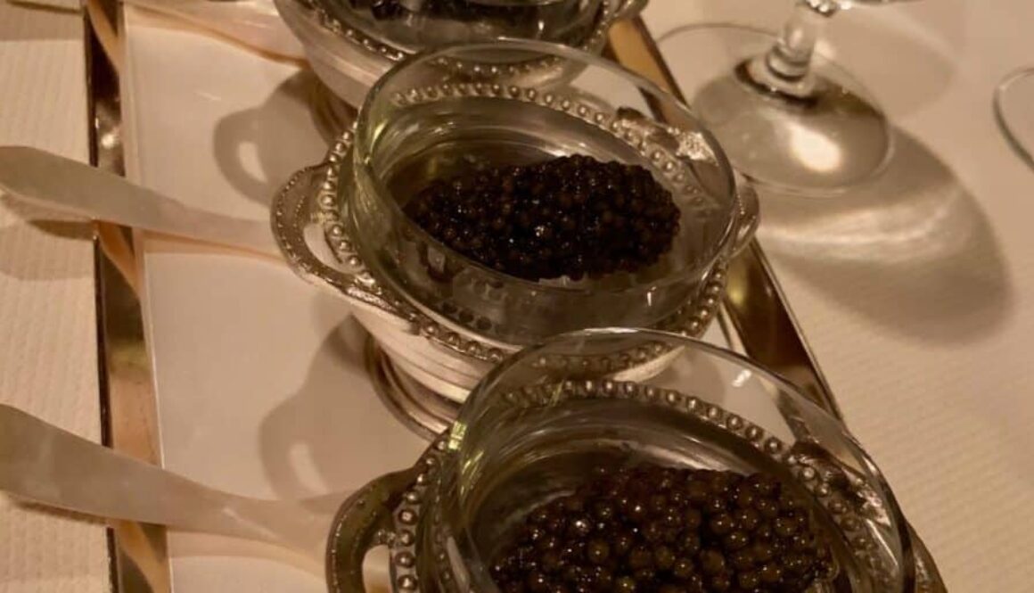 Victoria and Albert Walt Disney World - caviar service at Walt Disney World's world class restaurant.