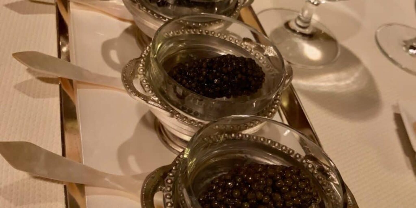 Victoria and Albert Walt Disney World - caviar service at Walt Disney World's world class restaurant.