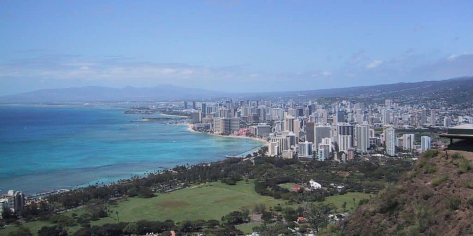 Ruths Chris Honolulu Hawaii - a view of Honolulu and the oceanfront.