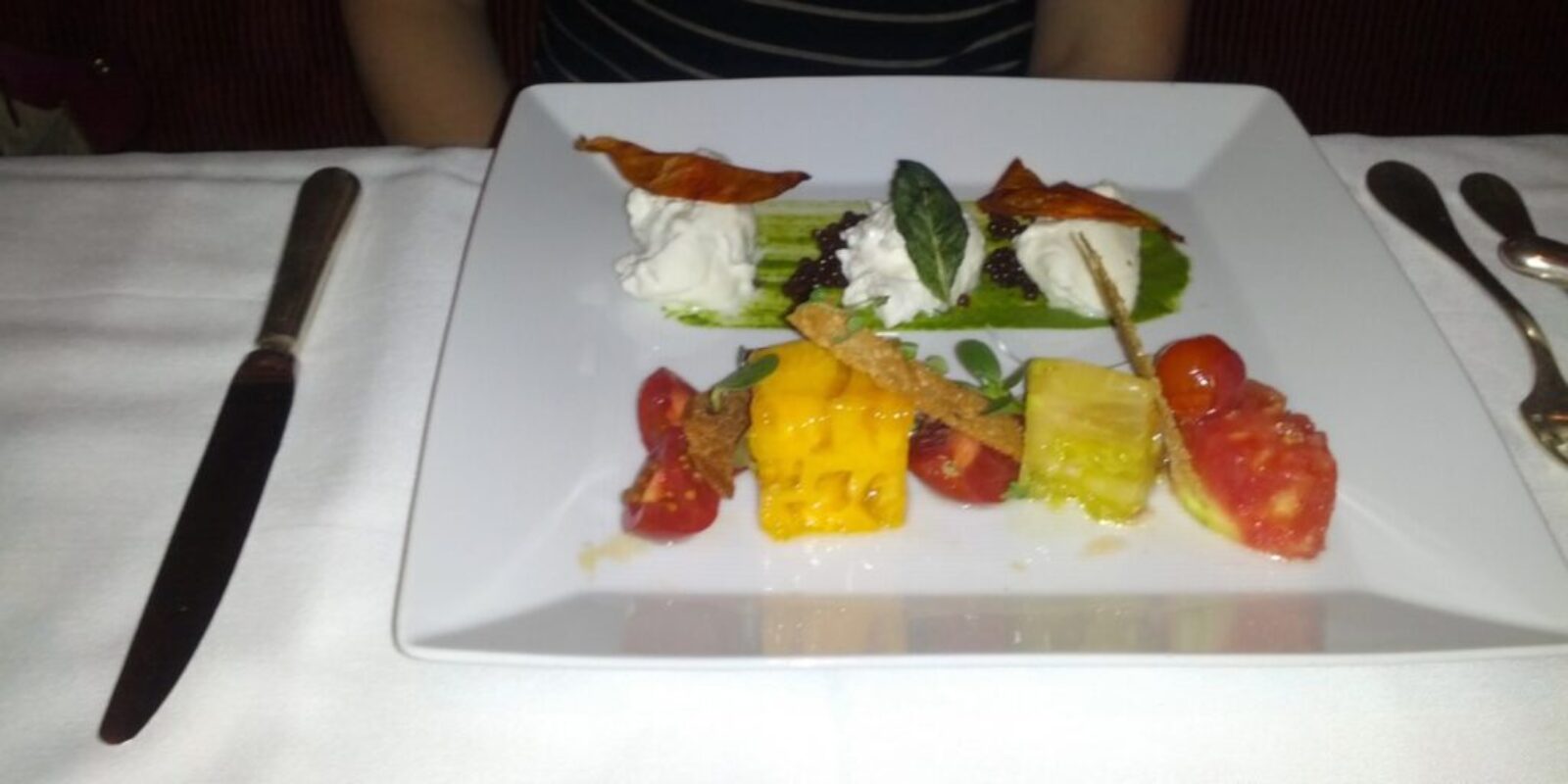 La Folie San Francisco - an elegant caprese salad.