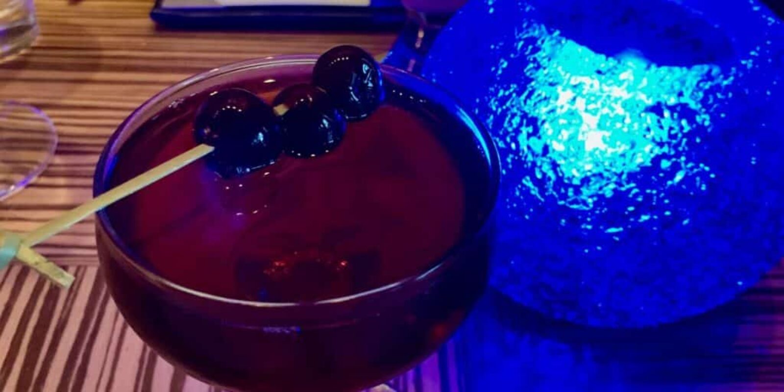 Bluezoo Disney World - signature cocktails at an ultra modern seafood restaurant.
