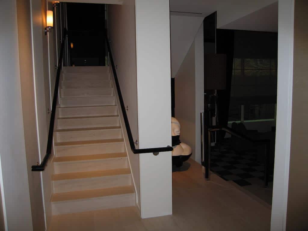 MGM Skylofts staircase to upper floor in a luxury suite.