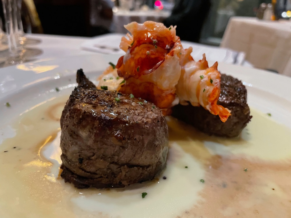 filet mignon steak with a lobster tail