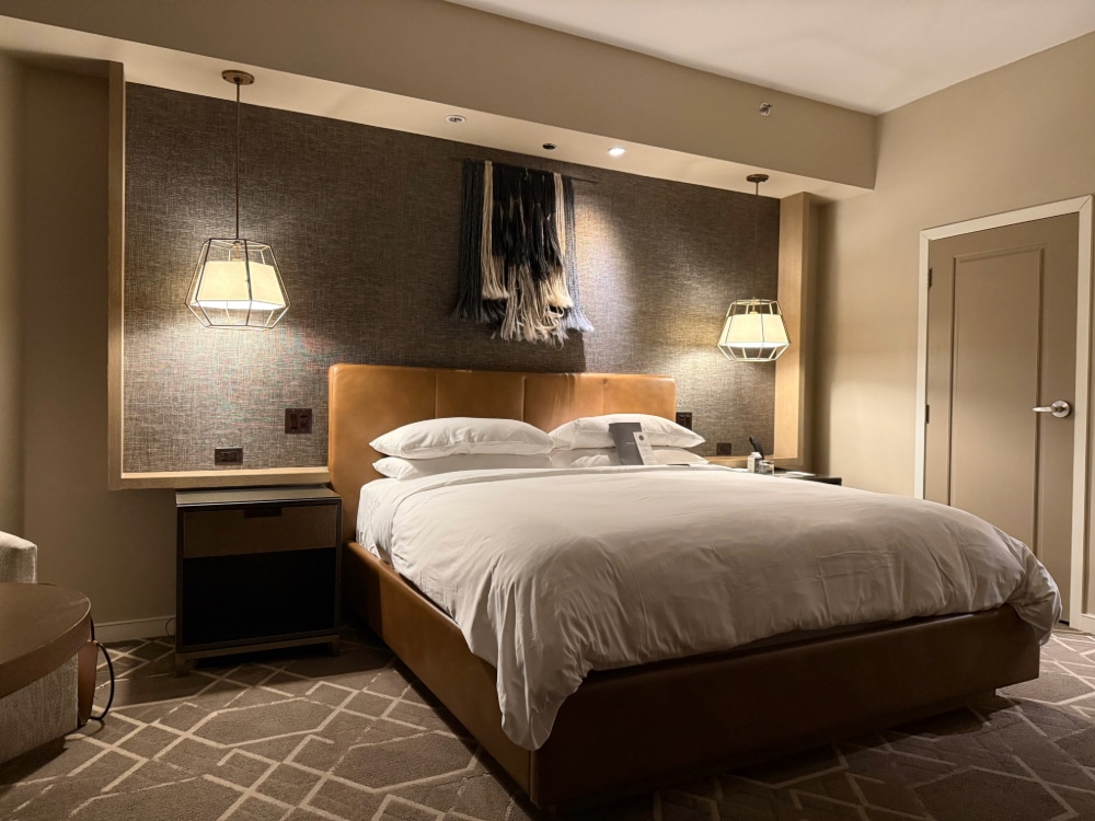 king bed in a luxury hotel room