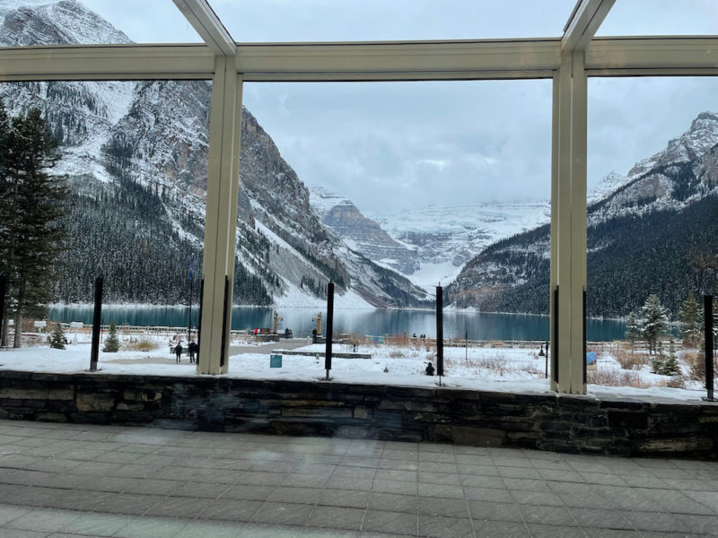 View of Lake Louise from our table