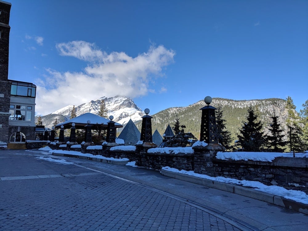 Walking around the Banff Springs hotel