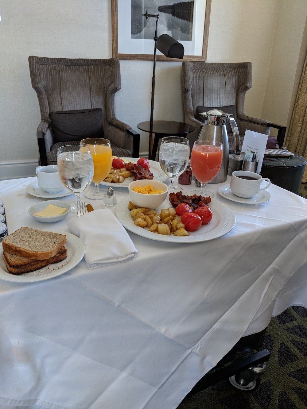 "Rocky Mountain Breakfast" in our room