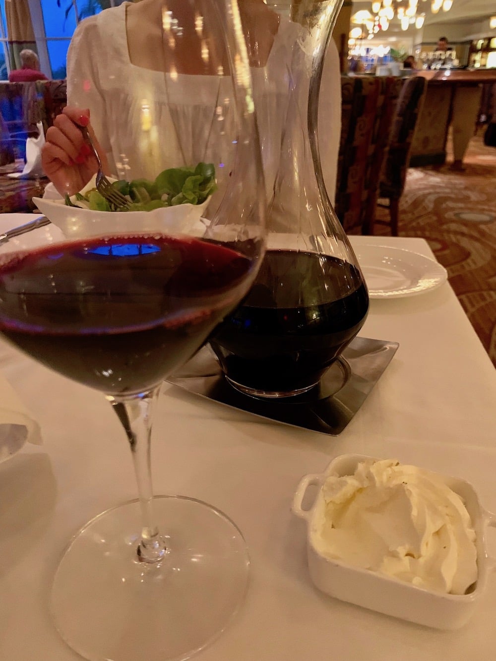 Enjoying fine wine at Citricos