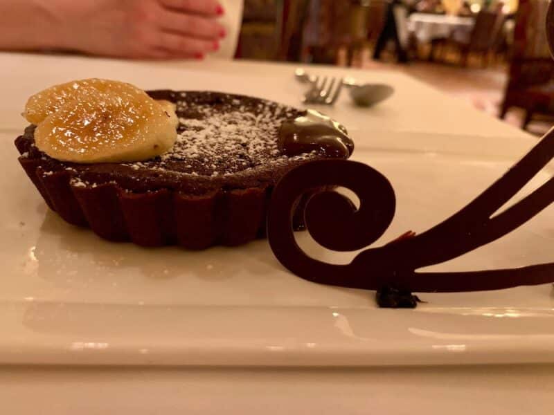 Warm chocolate banana torte - a Citricos signature dessert!