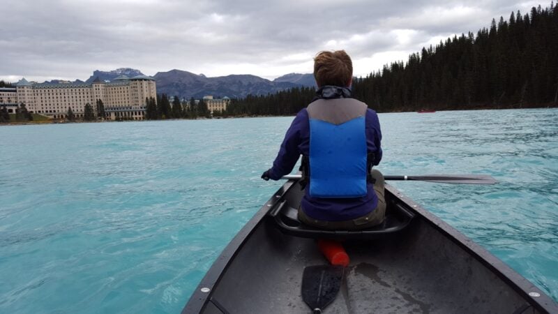 Paddling on Lake Louise October 2015