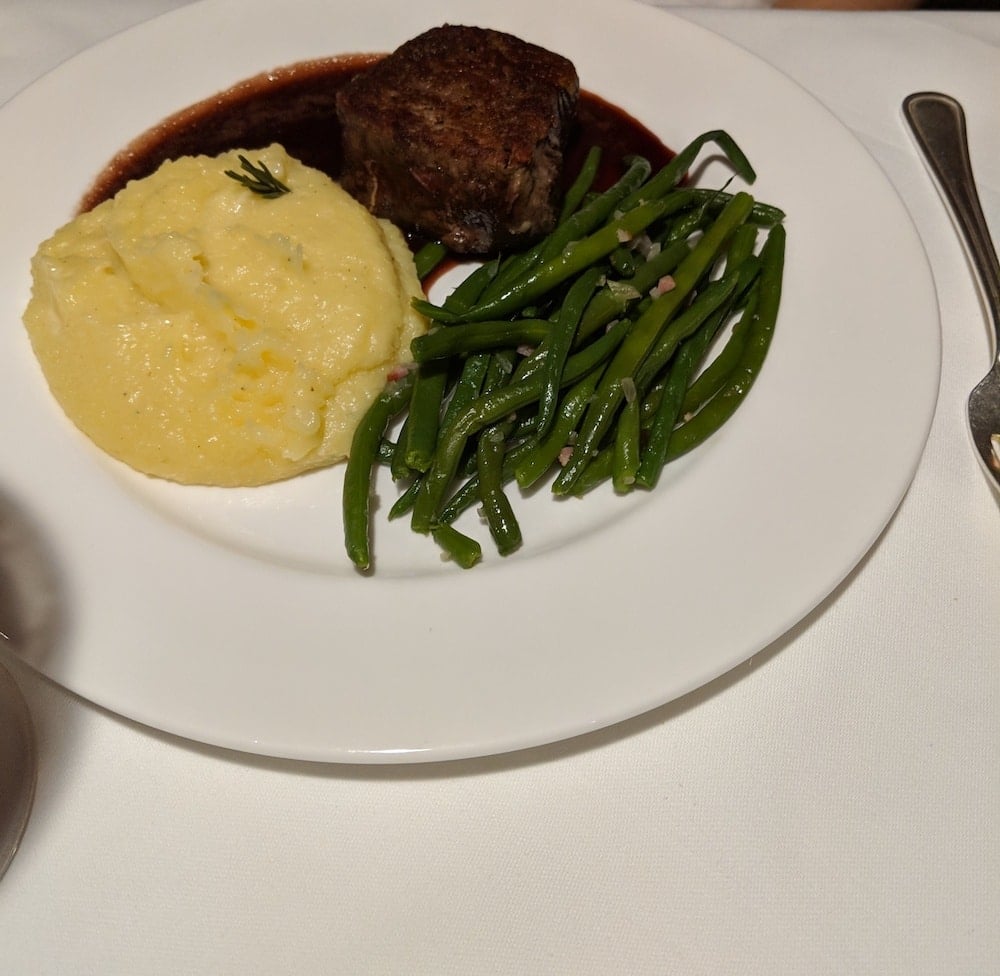 Beef Tenderloin with Mashed Potatoes