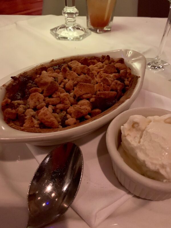 Apple Crisp and Hagen Daas Ice Cream