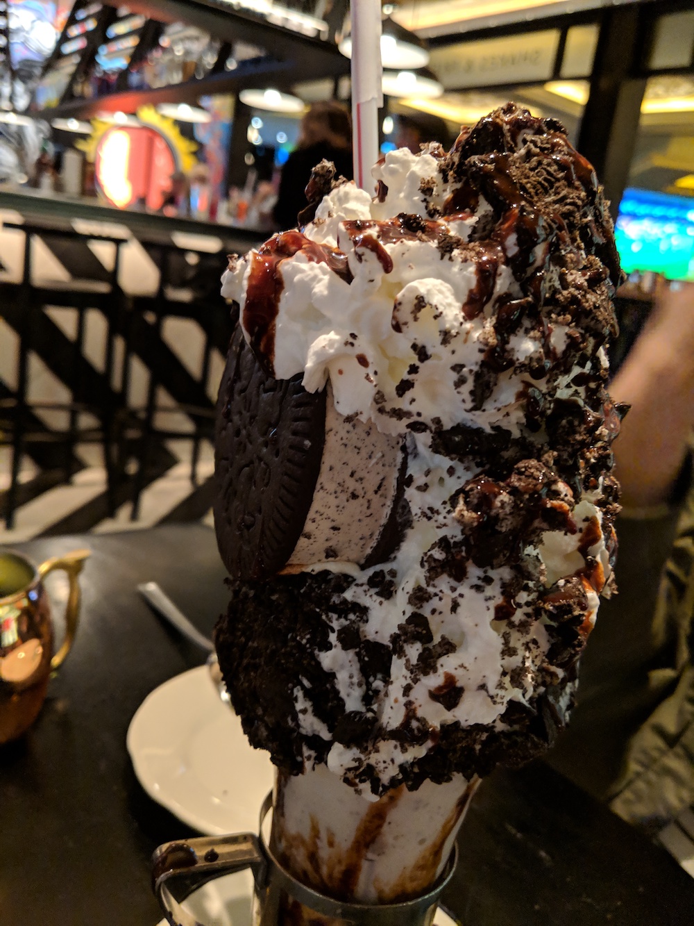 Yes. That's an ice cream sandwich stuck to the glass.