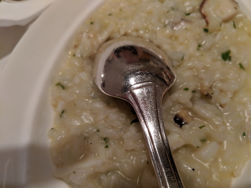 Closer look at the velvety seafood risotto