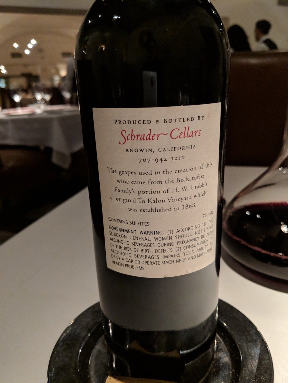 Schrader Cellars Label