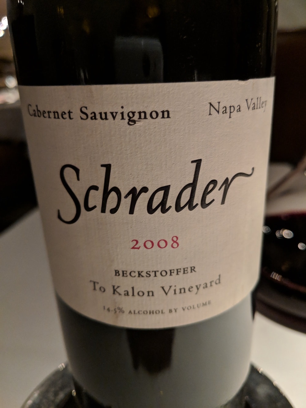 An impressive Napa Valley Cab