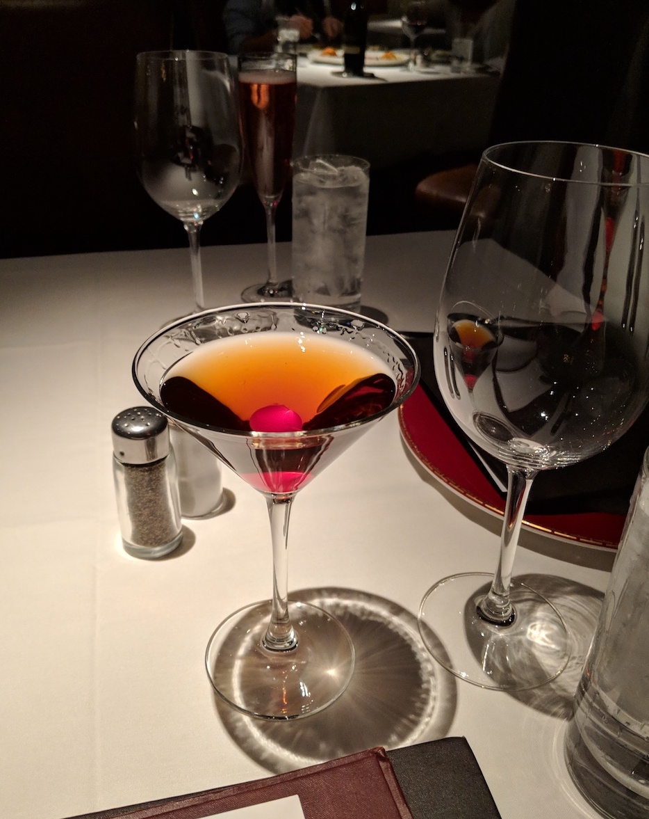 Ruinart Brut Rose Champagne and Manhattan - with Maker's Mark 46