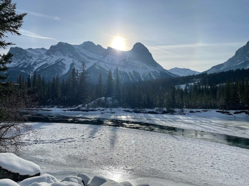 Hiking along the Bow River in Canmore