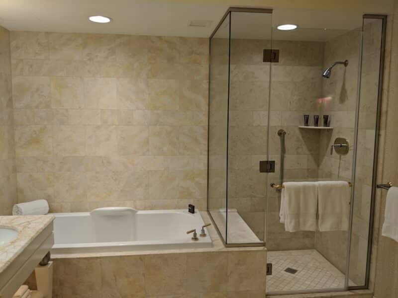 Soaker tub and shower